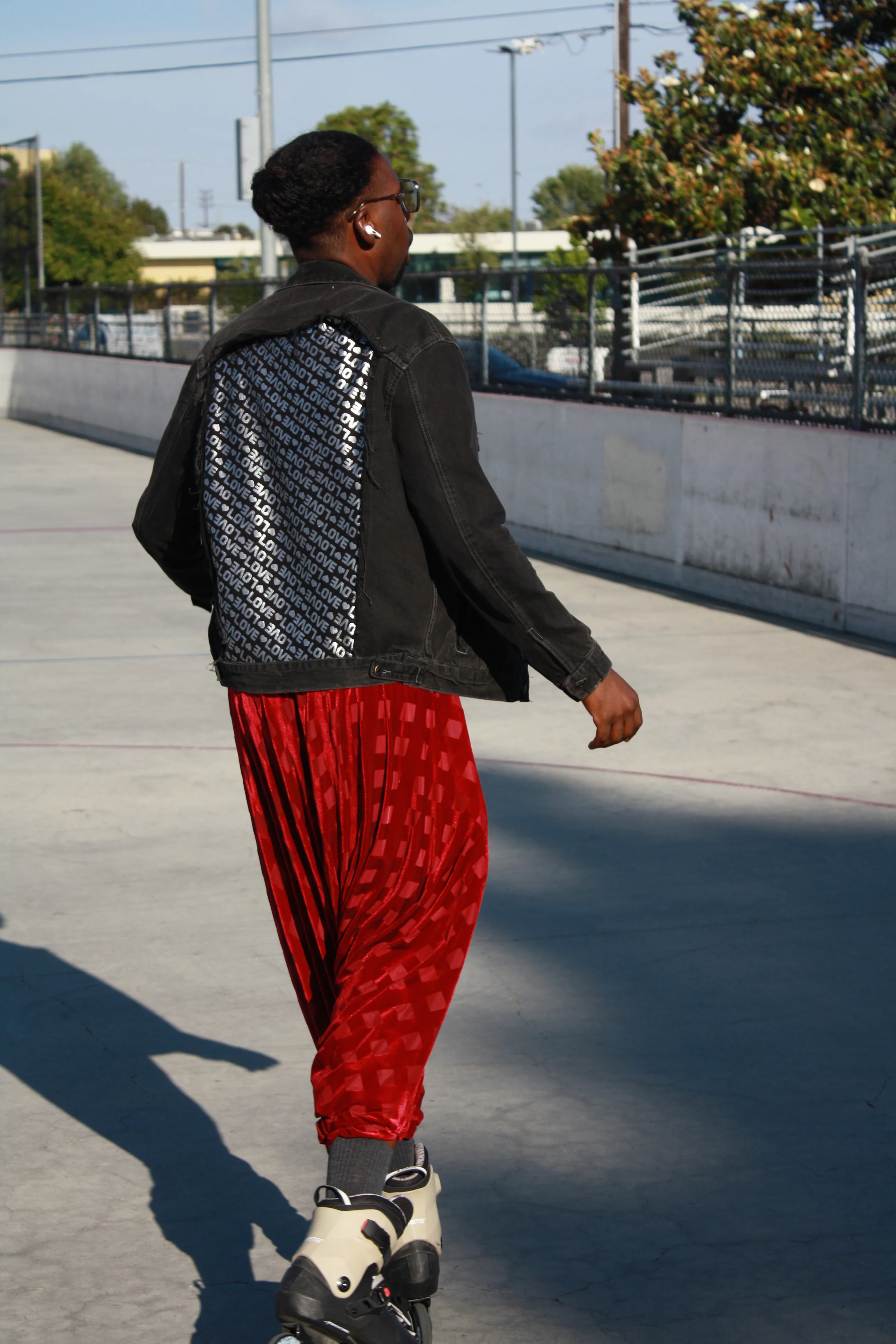 Coco Lavelle skating at an outdoor rink